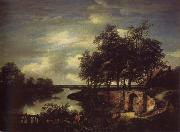 River Landscape with the entrance of a Vault Jacob van Ruisdael